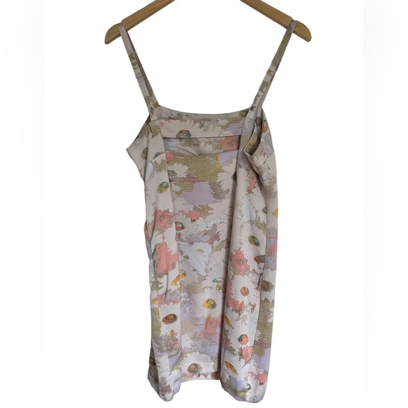 Urban Outfitters Floral Satin Slip MIDI Dress Size Large - Picture 4 of 7
